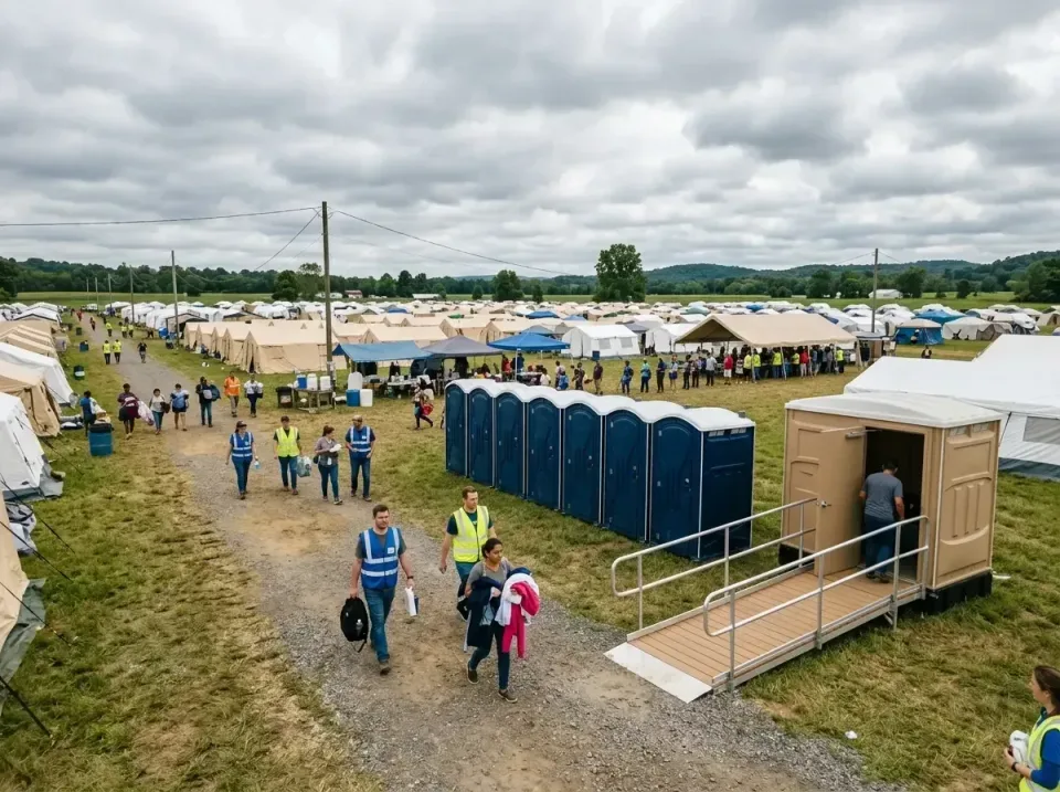 disaster-relief-camp-restrooms-010 — frequently asked questions, Dumpster & Portable Bathrooms Rental in Harrison, AR